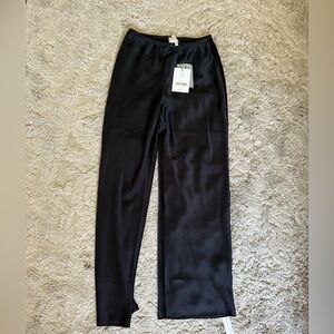 Reformation petite black satin pants XS gale